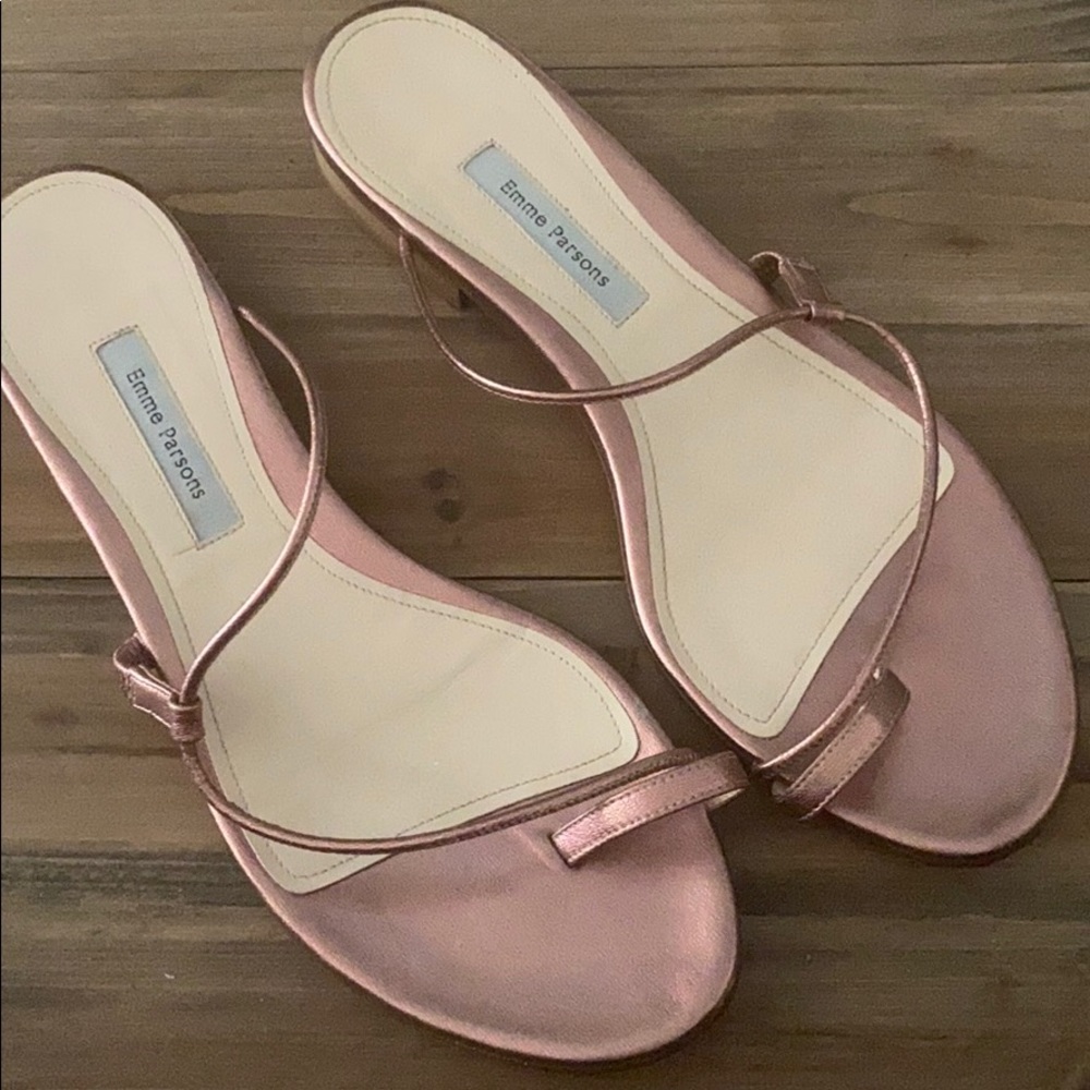 Emme Parsons Pink Strappy Sandals